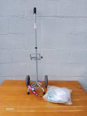 Portable Oxygen Tank Cart with Regulator & Oxygen tubes
