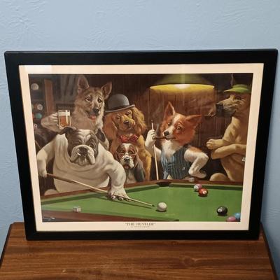 LOT 399: Print of 'The Hustler' by Arthur Sarnoff, Books, Nightstand & More