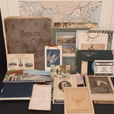 LOT 401: Collection of Vintage Travel Themed Ephemera