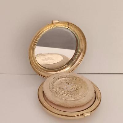 LOT 421: Handpainted Egg Necklace, Faux Pearl and Gold-Tone Necklace, Revlon Love-Pat Misty Rose Compact & More