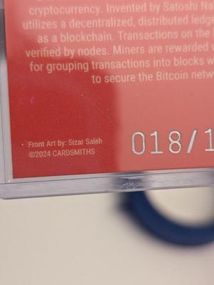 2024 Cardsmith Bitcoin Currency Cred 18/149 Series 4
