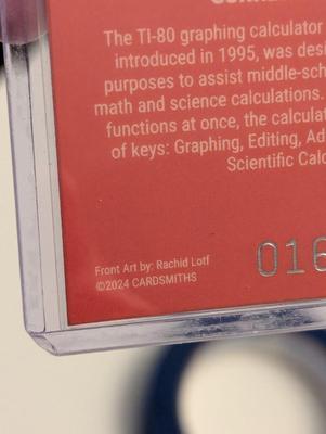 2024 Cardsmith TI-80 Currency Cred 16/149 Series 4
