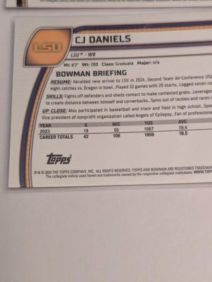 2024 Bowman University Chrome Cards Lot G
