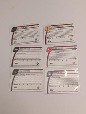 2024 Bowman University Chrome Cards Lot H