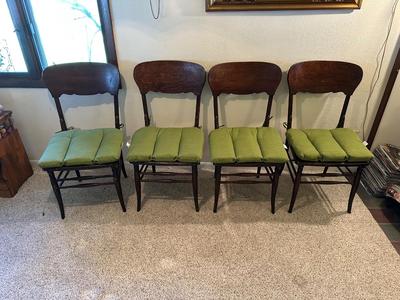 4 ANTIQUE DINING CHAIRS