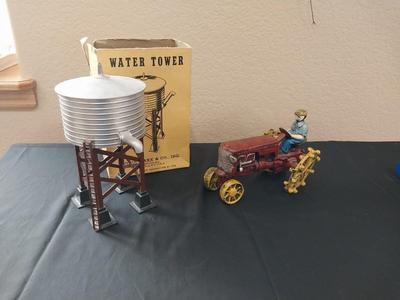CASTIRON TRACKTOR AND LOUIS MARK WATER TOWER