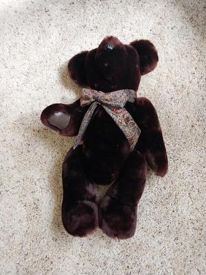TEDDYBEAR MADE OF REAL FUR AND LEATHER