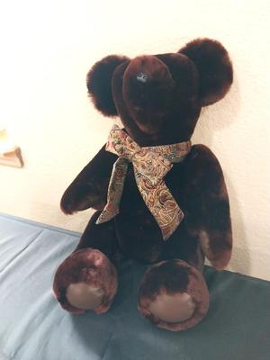 TEDDYBEAR MADE OF REAL FUR AND LEATHER