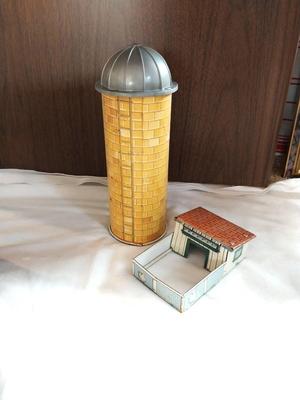 VINTAGE TIN BARNHOUSE AND SILO
