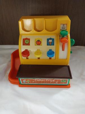 VINTAGE FISHER PRICE HICKORY DICKORY DOCK CLOCK AND CASH REGISTER