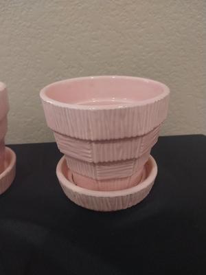 THREE SMALL PLANTING POTS BY Mc COY