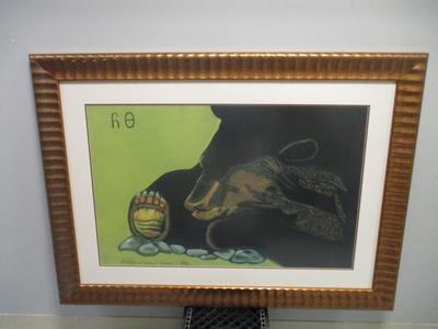 Large Faren Sanders Crews Bear Art 51 1/2" x 38"