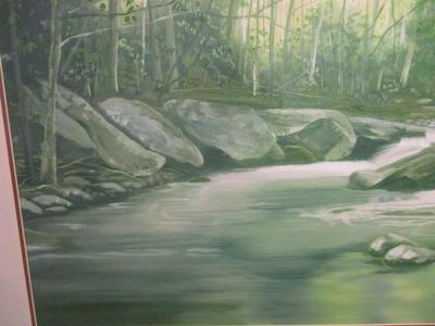 Large Hornbuckle River Art 48" x 30"