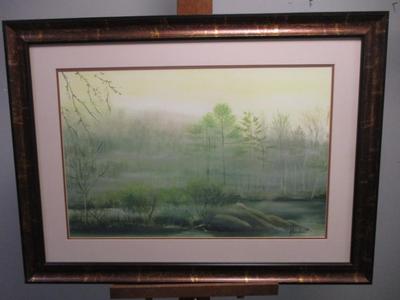Hornbuckle Smokey Mountains Early Morning Mist 28 1/4" x 38 14"