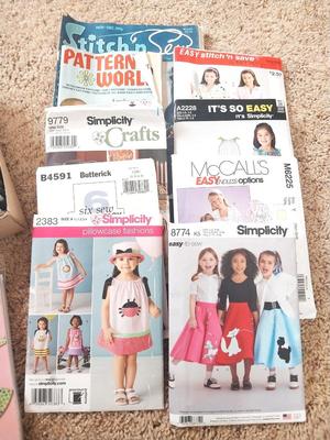 KIDS SEWING-PATTERNS-BUTTONS-BEADS AND MORE