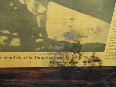Original Moon Landing Newspaper Headline Decoupage 19" x 30"