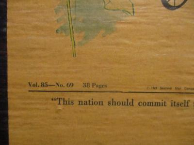 Original Moon Landing Newspaper Headline Decoupage 19" x 30"