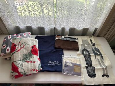 KAY DEE 100% PURE LINEN DISH TOWEL, TABLE RUNNER, VALANCE & THROW BLANKETS