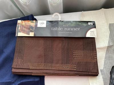 KAY DEE 100% PURE LINEN DISH TOWEL, TABLE RUNNER, VALANCE & THROW BLANKETS