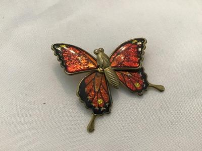 Articulating Vintage Butterfly Brooch