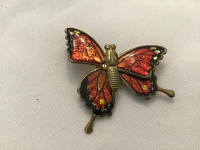 Articulating Vintage Butterfly Brooch