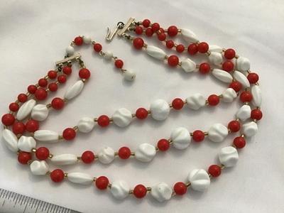 Vintage Japan Faux Bead Multi Strand