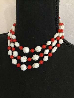 Vintage Japan Faux Bead Multi Strand
