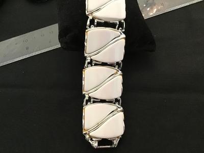 Chunky White Thermoset Bracelet
