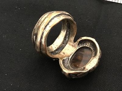 Unique Chunky Stone Ring Size 6.5