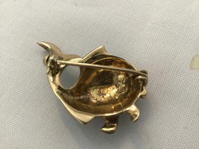 Antique Alice Cavine 1950 Germany Sterling Silver Enamel Brooch