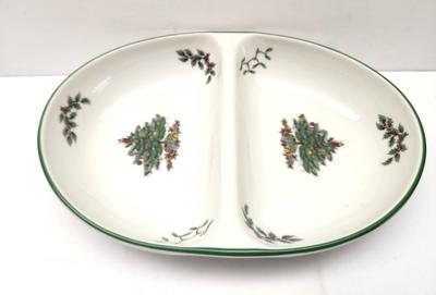 Lot #4 Spode Christmas Tree Divided Serving Bowl