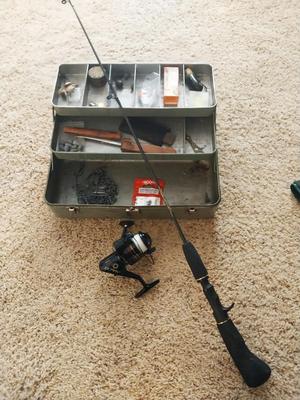 METAL TACKEL BOX-POLE-ALPHA XT REEL AND TACKLE