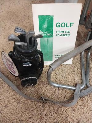 AUSTAD GOLFBAG CART AND COUPLE EXTRAS