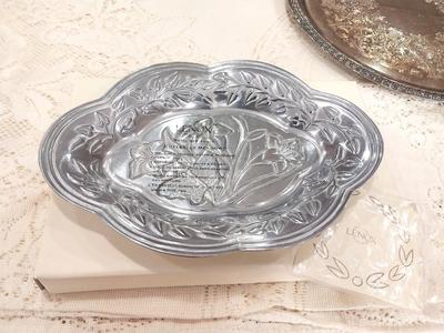 VARIETY OF BOWLS-CANDLE HOLDERS AND LACE LIKE TABLECLOTH