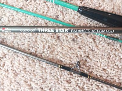 TWO POLES IN TUBE HOLDER AND BAIT
