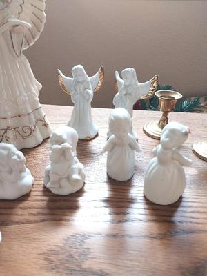 VARIETY OF ANGLES AND BRASS CANDLE HOLDERS