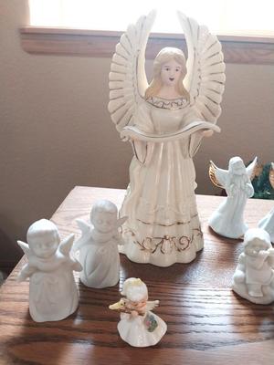 VARIETY OF ANGLES AND BRASS CANDLE HOLDERS