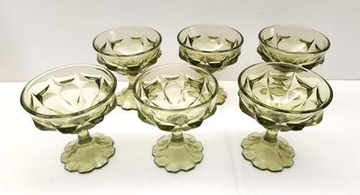 Lot #7 Lot of 6 Vintage Imperial Glass Footed Desserts/Sherbets - Old Williamsburg pattern