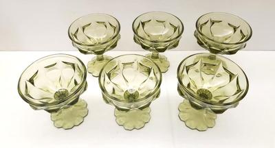 Lot #7 Lot of 6 Vintage Imperial Glass Footed Desserts/Sherbets - Old Williamsburg pattern