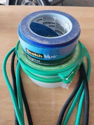 BUNGEE CORDS=PAINTERS TAPE-KNEEPADS AND MORE