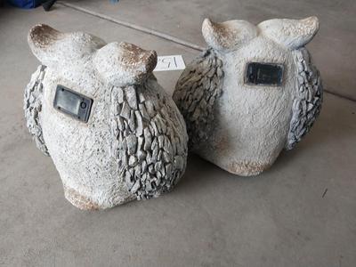 TWO SOLAR OWLS