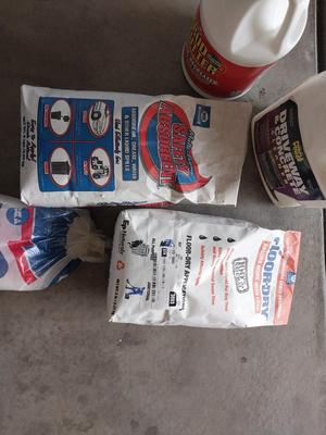 FLOOR ABSORBMENT-CRUD CUTTER-CONCRETE AND DRIVEWAY CLEANER-RID ICE