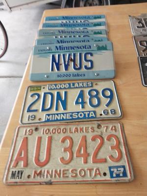 OLD MINNESOTA LICENSE PLATES