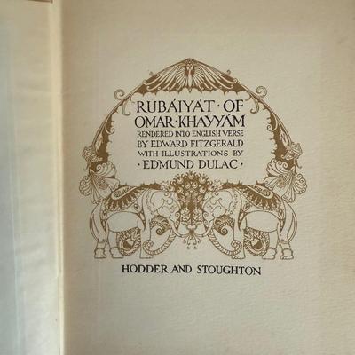 “Rubaiyat of Omar Khayyam” & More Antique Books (BD-HS)