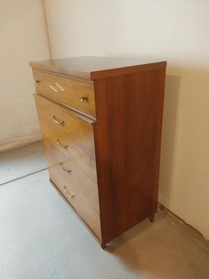 BASSET WOODEN FIVE DRAWER CHEST OF DRAWER