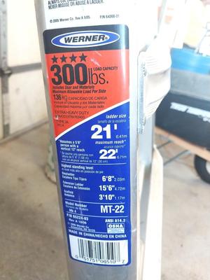 WERNER STAND ALONE LADDER