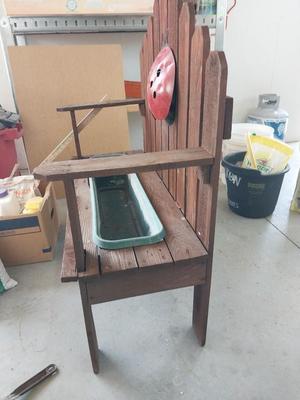 WOODEN PLANTER BENCH
