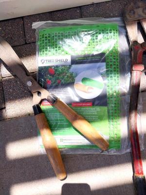 TREE SHIELD AND YARD TOOLS