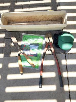 TREE SHIELD AND YARD TOOLS