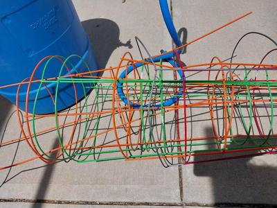 RAIN BARREL-TOMATO CAGES AND MISTER